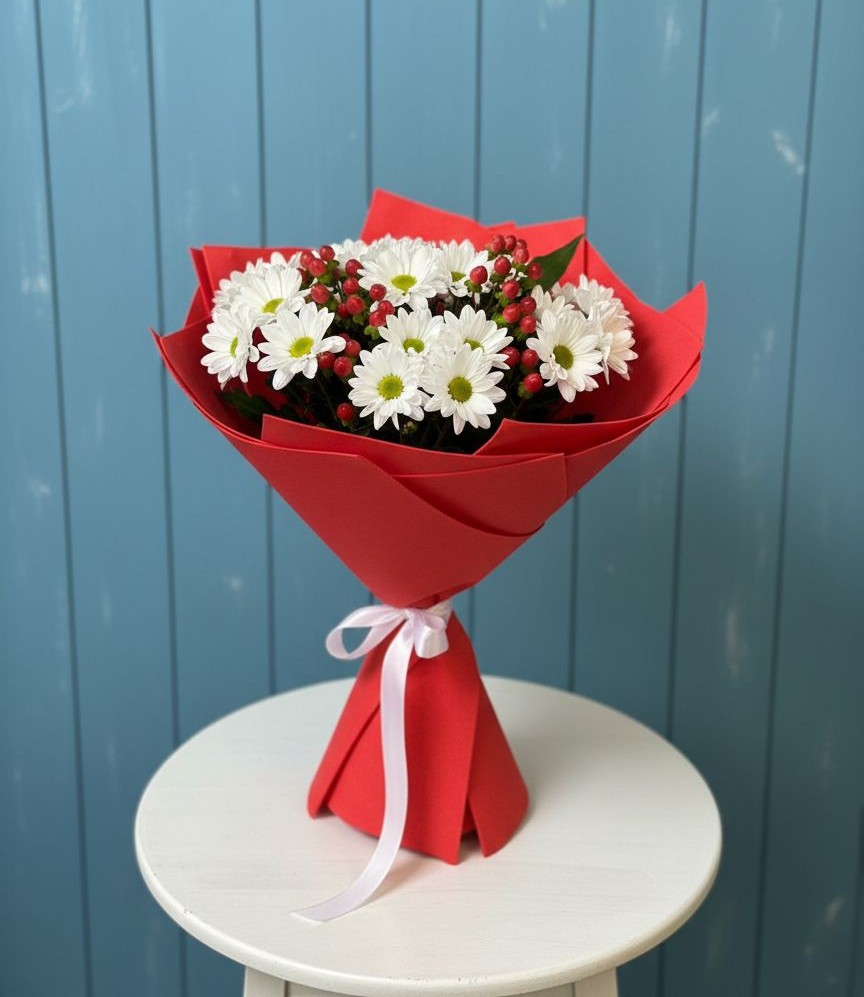 Букет цветов из: Хризантемы в Подстепки