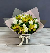 Букет цветов из:  Орхидеи и Розы в Подстепки