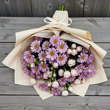 Букет цветов из:  Розы и Хризантемы в Подстепки