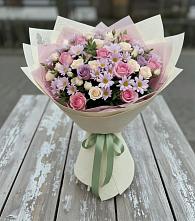 Букет цветов из:  Розы и Хризантемы в Подстепки