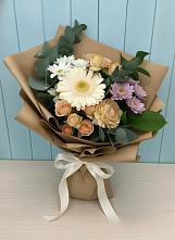 Букет цветов из:  Герберы и Хризантемы в Подстепки