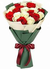 Букет Микс из красных и белых роз #REPLACE_PRED# Подстепки