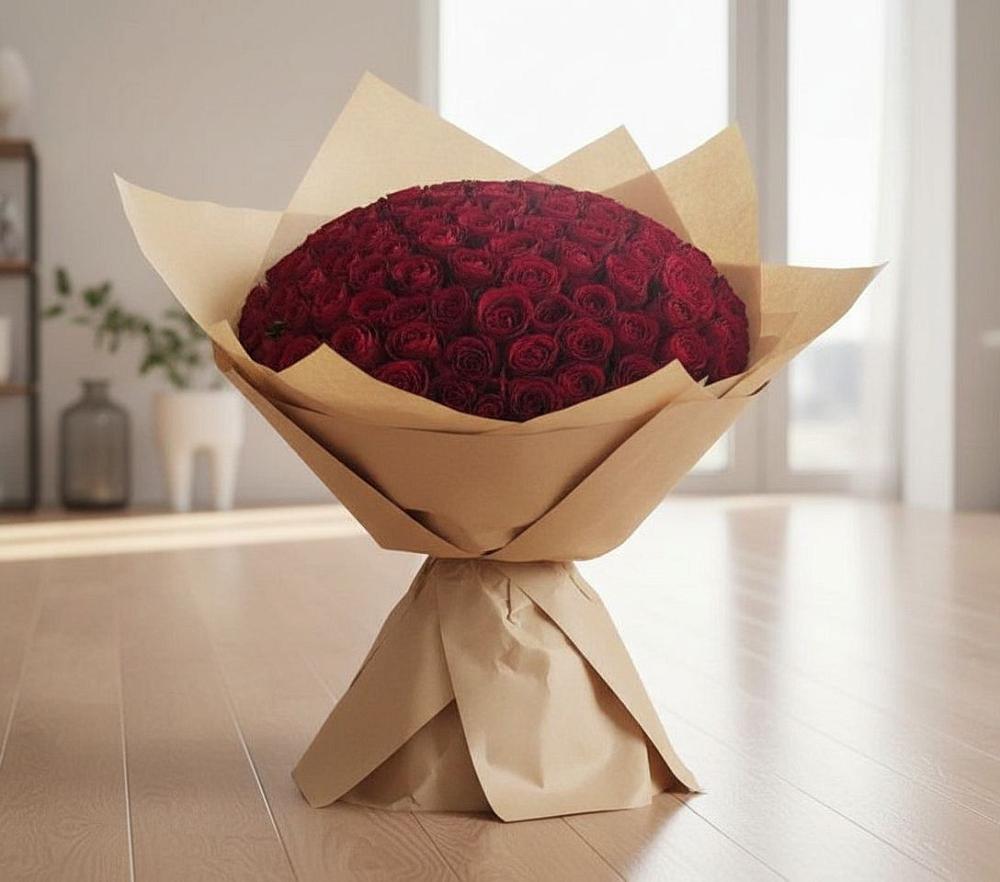 Букет 101 Красная роза в Подстепки