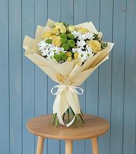 Букет цветов из:  Хризантемы и Розы #REPLACE_PRED# Подстепки