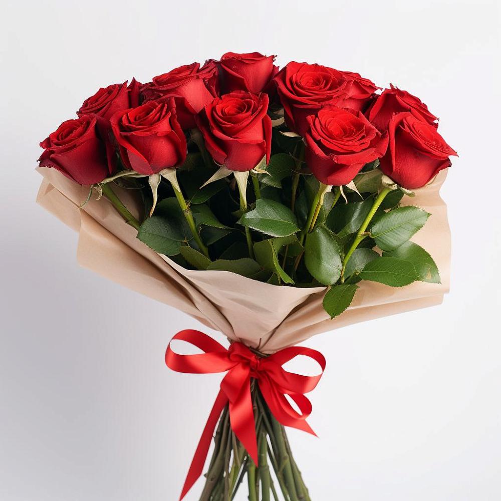 Букет 11 Красных роз Эдлесс Лав в Подстепки