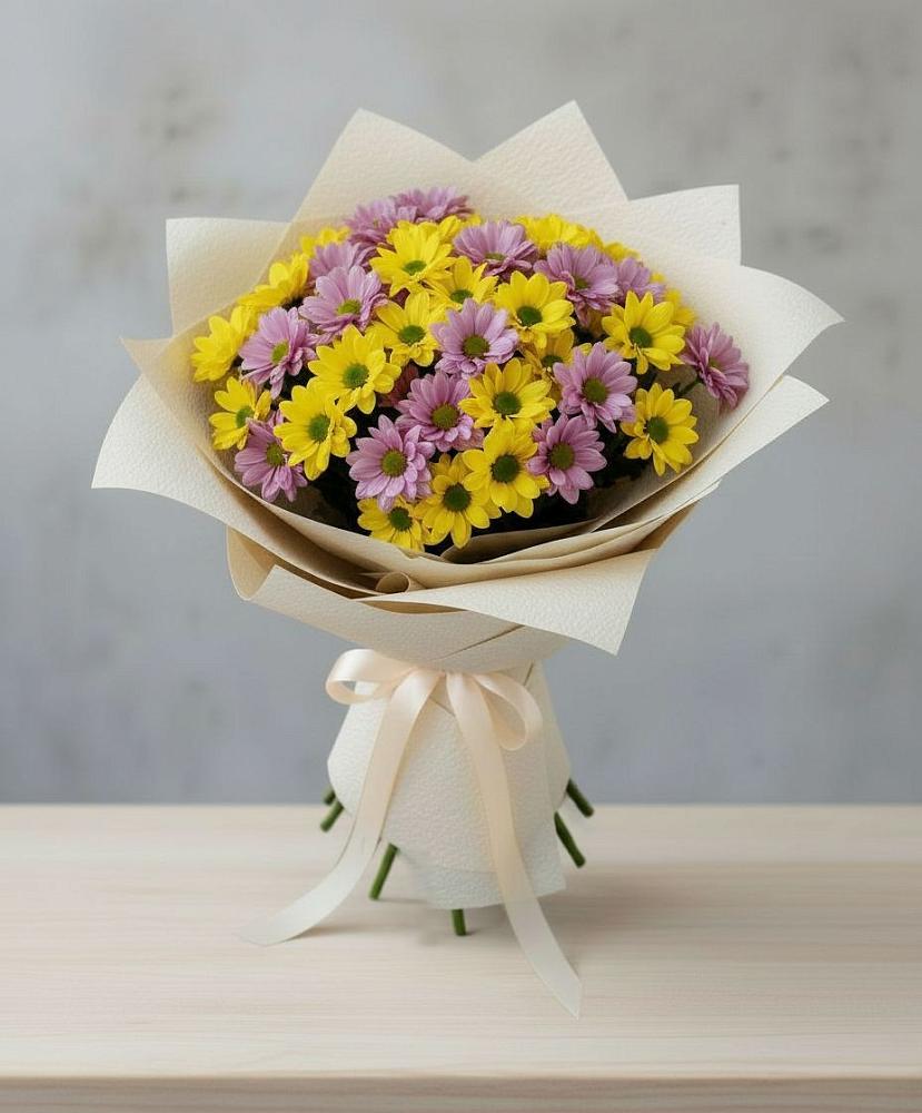 Букет цветов из: Хризантемы в Подстепки